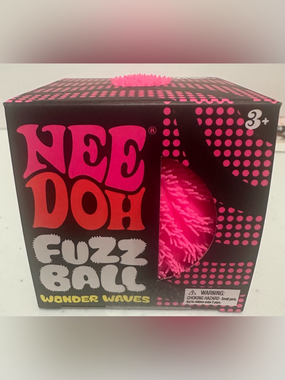 NeeDoh Fuzz Ball Wonder Waves Kids Toy - Bright Pink